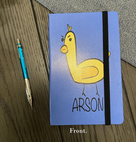 Arson Chicken A5 Leatherette Lined Page Notebook