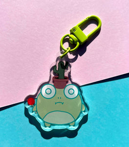 Cactus Frog Acrylic Keychain