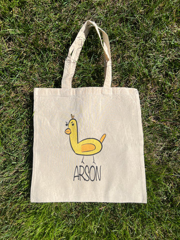 Arson Chicken Canvas Tote Bag