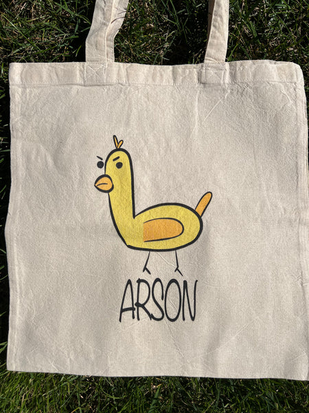 Arson Chicken Canvas Tote Bag