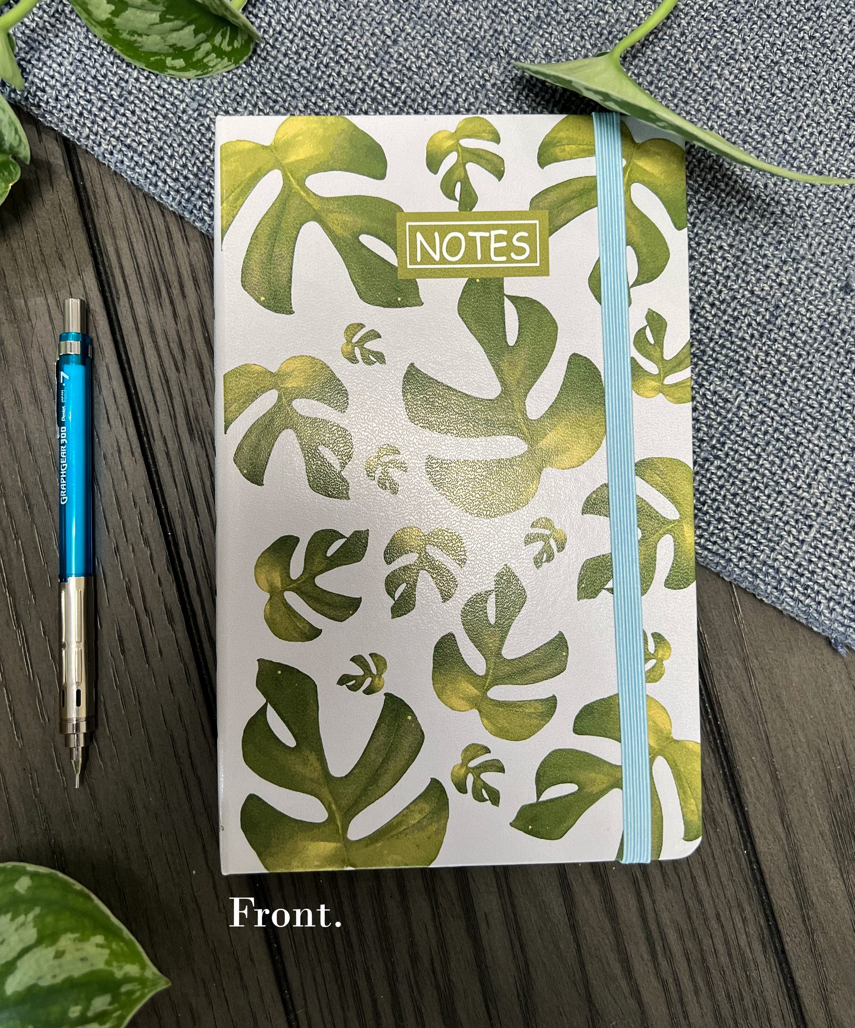 Botanical A5 Size Leatherette Lined Page Notebook