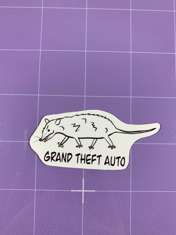 Grand Theft Auto Opossum vinyl glossy sticker