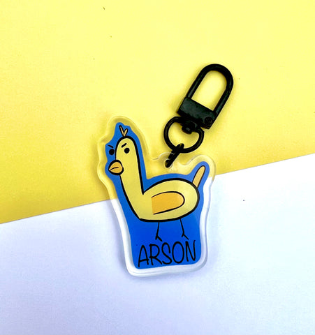 Arson Chicken Acrylic Keychain