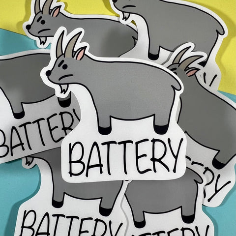 Battery Goat Sticker