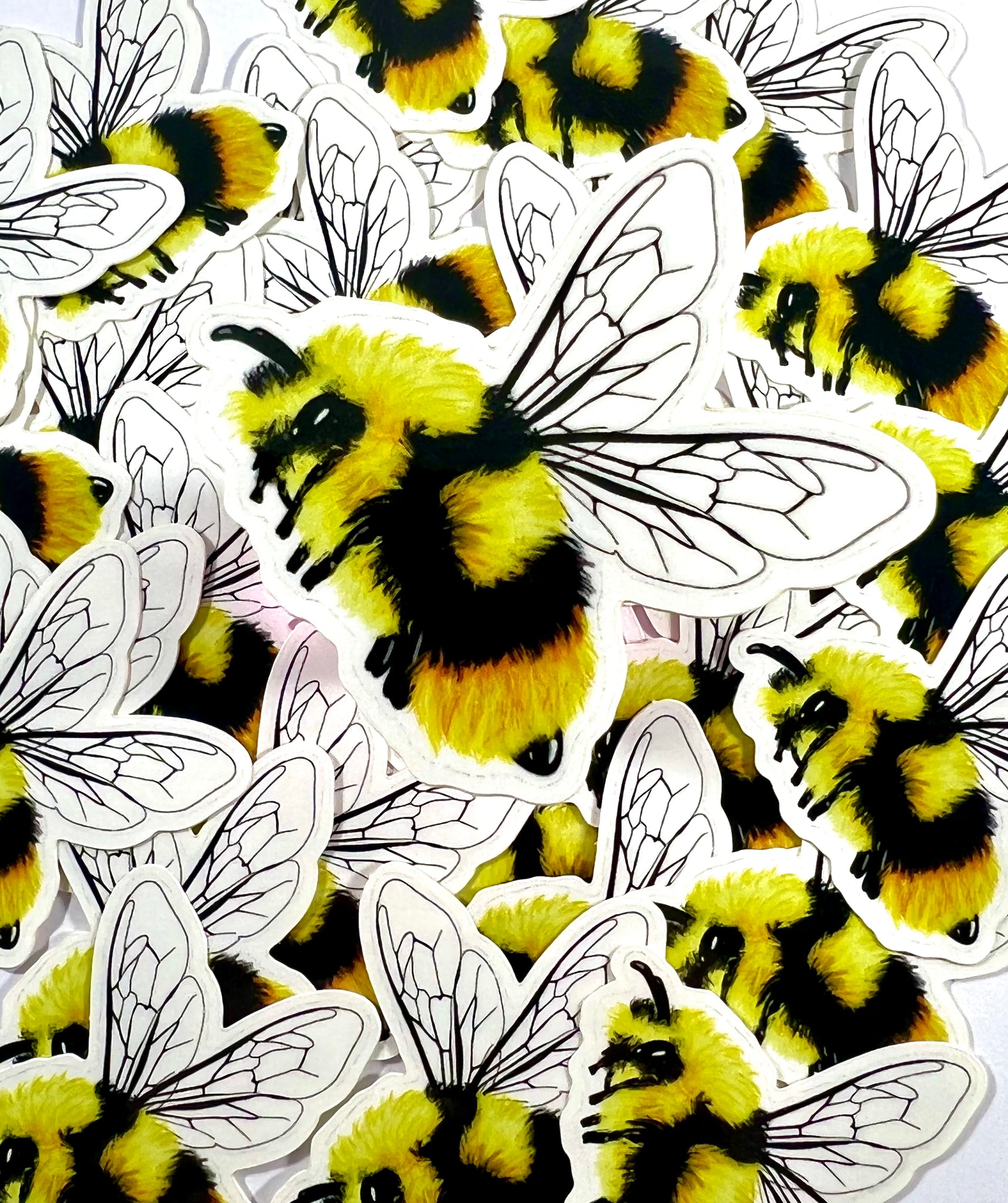 Fuzzy Bee sticker (sticker itself is not actually fuzzy ITS JUST A NAME)