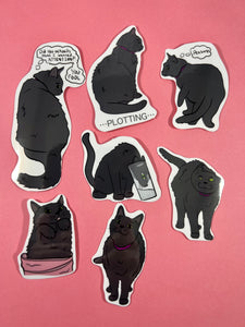 Cats doing cat things sticker pack
