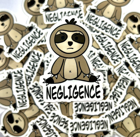 Negligence Sloth Sticker