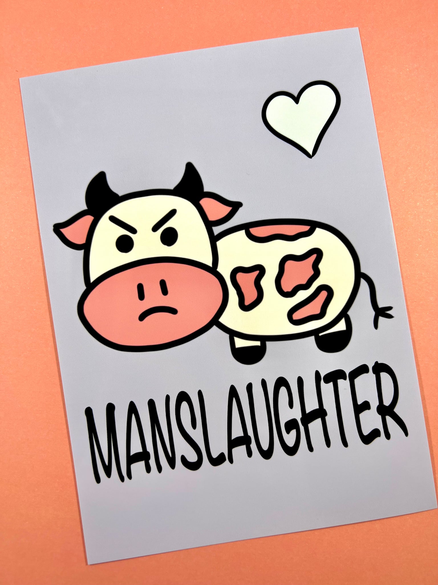 Strawberry manslaughter cow 5”x7” Glossy Print